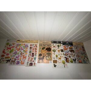 New! 7 Piece Forest Animals, Woodlands, Owl, Hunting Stickers etc
